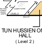 Dewan Tun Hussein Onn consists of: Witaco, Huper Optik, YBK, Sime Tyres, Nasa, KIT, Speedworks, CSE Leather, JPS, Felio Group, Dupont, Rovski, Maxsilin, Titan, Sunlight, Recaro, Aerotech, Hakuhodo, AIC, Aceron, U-Speed, KIT Loong. Click to see the HALL MA